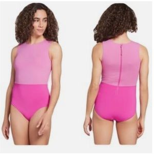 Calia by Carrie Underwood Pink One Piece Colorblock Swimsuit Swim Suit Modest 6